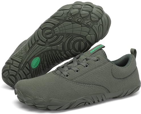 SAGUARO Unisex minimalistiska lätta och halkfria barfotskor, storlek 36–48, Furu, 46 EU