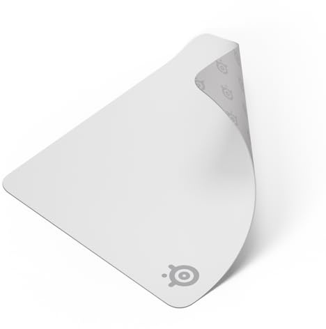 SteelSeries QcK Cloth Gaming Mouse Pad - Exclusive Micro-Woven Surface - Optimized for Gaming Sensors - Maximum Control - Size L - White