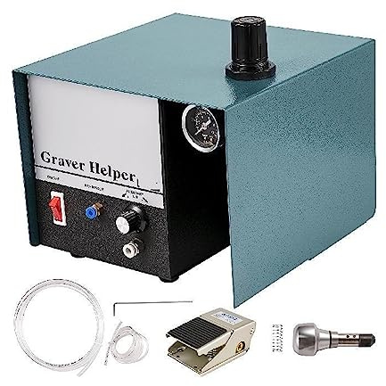 Grabador neumático de un solo extremo, 1400RPM, máquina de grabado de impacto neumático for joyería, for tallar mosaico, artesanía DIY