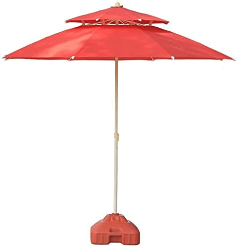 JCNAGXY Sun Parasol Umbrella Garden Parasols 7.5' Double Top Outdoor Patio Sun Umbrella, Perfect For Outdoor Yard, Beach Commercial Event Market, g, Pool Side
