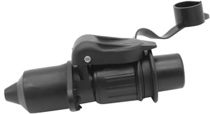 WEKADRIN 2 Pièces Connecteur de Remorque Broches avec Faisceau de Câbles Adaptateur Rond Plat pour Prise Feu Signalisation et Compatible Véhicules et Remorques