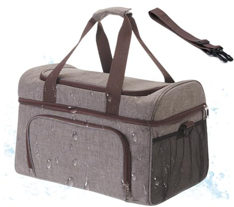 Kustimantu Bolsa aislante – Contenedor suave de 30 litros plegable a prueba de fugas, bolsa aislante resistente al agua – para almuerzo, viajes, trabajo, alimentos, escuela, niños, compras, pícnic