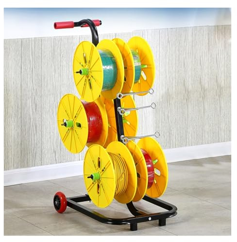 Supporto per Bobine di Filo Resistente, distributore Portatile di Cavi in Acciaio Laminato a Freddo, Supporta Fino a 100 libbre, Ideale per organizzare Bobine di Filo, Resistente e Robusto (