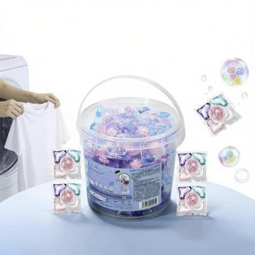 5in1 Detersivo Lavatrice In Capsules, 70 Pezzi Capsules per bucato con perline profumate, perline lavanti con perlines ammorbidenti, pods lavatrice per asciugamani, asciugamani