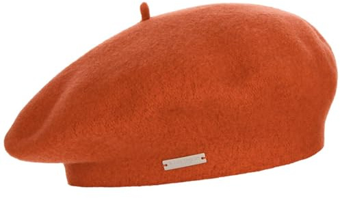 Seeberger Damenbaske Schurwolle Baskenmütze Wollbaske Winterbaske Schurwollmütze Damen - Herbst-Winter Winter