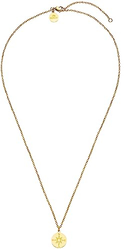 Purelei® Compass Kette Damen (Gold) – Halskette Damen aus langlebigem Edelstahl – Wasserfeste Kette mit Anhänger – 45-50 cm Länge verstellbar – Halskette für deinen individuellen Look