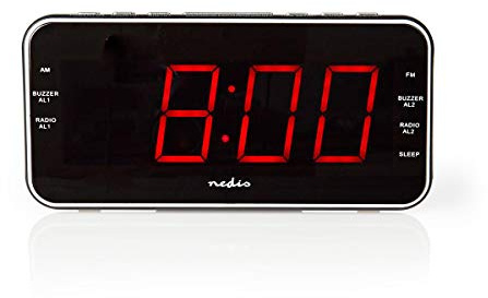Nedis 1.8'' FM Digital Radio Alarm Clock