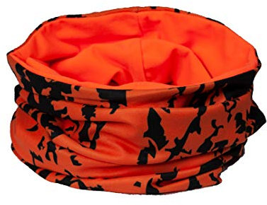 Hubertus Schlauchschal Neckwarmer Micro Fleece Signalorange Wendbar