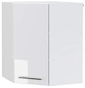 Vicco Armario Colgante de Esquina Fame-Line, Blanco Alto Brillo/Blanco, 57 cm