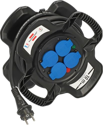Brennenstuhl Enrouleur électrique compact X-GUM, 10m H07RN-F 3G2,5 noir