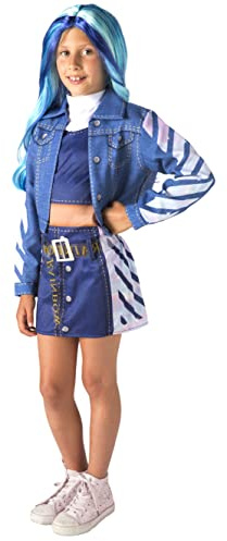 Ciao Skyler Bradshaw robe costume déguisement original Rainbow High fille fille (Taille 10-12 ans) avec perruque, Bleu