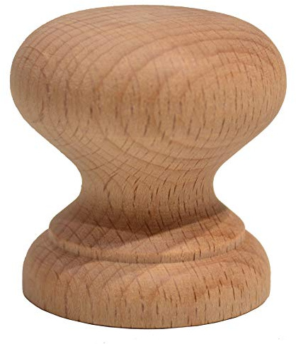Centurion 45mm Wooden Cabinet Knobs, 10 Pack | Smooth Unfinished Wood Drawer Knobs for Cabinets, Cupboards & Furniture