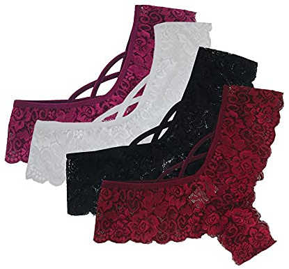 String Ouvert Femme Sexy Hot - Jolie Dentelle Florale Culotte Femme Originale Slip Sexy en Dentelle Culotte Tanga Dentelle Femme Protection PéRiodique Strings Pas Cher