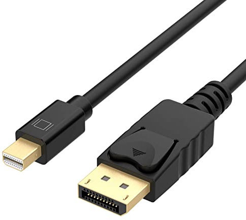 dynattenik ViewEdgeX Série | 1.8m Mini DisplayPort (mDP) to DisplayPort (DP) 4K/60Hz Adaptateur Convertisseur - Male Mini DP to Female DP, Compatible with PC/Laptop, Monitor Adapter