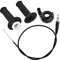 Disnace Empuñaduras de Motocicleta 7/8 22 mm Puños Empuñadura del Acelerador con Cable, Empuñaduras de Manillar de Motocicleta Universales Reemplazo para 50-250cc Scooter ATV Pit Bike Dirtbike
