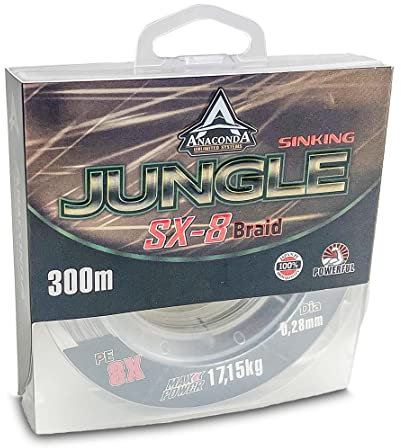 Saenger Unisex – Erwachsene Anaconda AC Jungle SX-8 Braid Sinking 300m 0,25mm/15,20kg