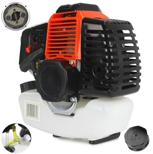 IMJ-Global Motor de Explosión de Gasolina Mezcla | 2 Tiempos | Monocilíndrico | 42cc | Capacidad de Tanque 1,2 Litros | Refrigeración por Aire | Universal | para Desbrozadora Cortacésped Rasacésped