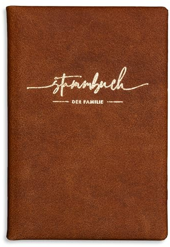 Stammbuch Leder Braun Marron Stammbuch der Familie Hochzeit incl. Einleger