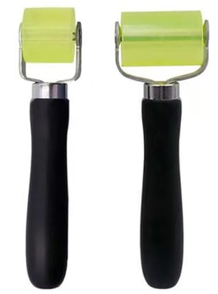 2 rulli di spinta, rullo di pressione, rullo di pressione, rullo di pressione manuale, rullo di pressione in gomma, rullo di pressione per bordi (grande + piccolo)