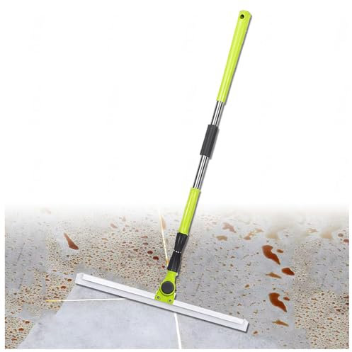 RYJYQYX Escobilla De Goma para Suelos, con Mango De 130 Cm De Largo Escoba De Silicona, Escoba Mágica para Piso De Concreto,Azulejo De Baño,Small:35×130cm