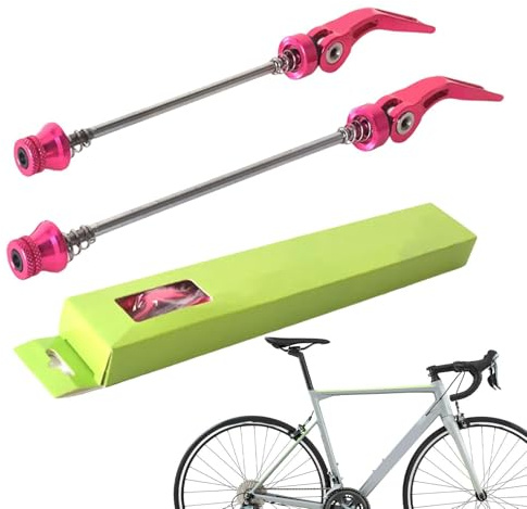 Qfdiwr Bicycle Quick Release Skewers, Front Rear Bicycle Skewers - Quick Release Skewers Clip Bolt Lever Set, High Performance Aluminium Alloy Wheel Hub Lever for Road Bike