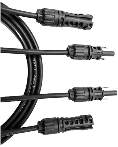 Qabl Verlängerungskabel 2x5m 4mm² inkl. Solar Stecker original MC4 Evo2 von Stäubli - Photovoltaik und Solar Kabel mit Stecker - PV Solaranlagen und Balkonkraftwerke - Solarpanel Verlängerung