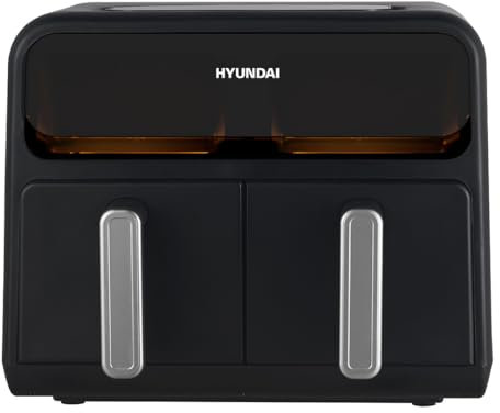 Hyundai Freidora de Aire sin Aceite 8 Litros, Air Fryer HAF8000DD. 2400 W, 8 Programas, Negro