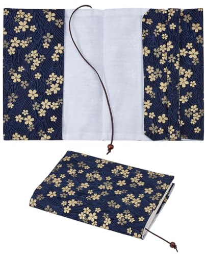 OLYCRAFT Flower Pattern Cloth Book Covers A5 Books Cover Sleeve Paperback Protector 15.5x22x7mm Hardcover Books Covers for Notebook Bible Planner Book Lovers Accessories