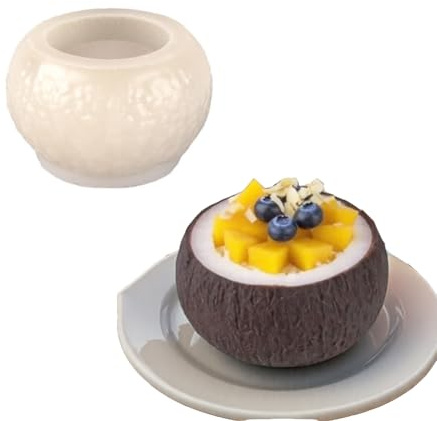 iiecrKiie 3D Coconut Silicone Mold,Baking Mold for Mousse Cake,Silicone Mold for Baking Cakes, French Dessert for Pastry Chocolate,Soap and Ice Cream