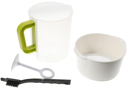 CIYODO Juego de 1,5 L Filtro para Leche Vegetal con Bolsa Sustituta, Colador Plástico Multifuncional para Yogur y Bebidas Vegetales Cocina
