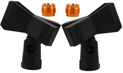 LOORGVEL 2sätze Mikrofonständer mit Klemme für Stative Verstellbare Halterung für Drahtlose Mikrofone Inkl Quot Quot Adapter für Kompatibilität Robustes Kupfermaterial für Sicheren Halt