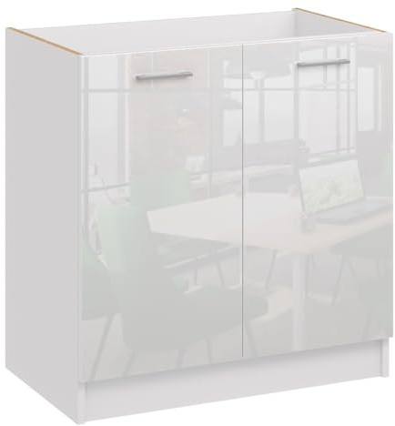 roe furniture Spülenunterschrank – Unterschrank für Spüle mit 2 Türen & Einlegeboden – Küchenschrank 60×82×44 cm – Unterschrank aus Holzwerkstoff, melaminbeschichtet