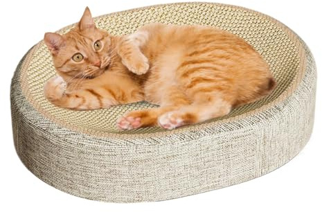 Dioeazh Kratzbrett Für Katzen - Indoor Kratzbrett Für Hauskatzen,Sisalgeflochtene Pappe Katzenmöbel Wohnzimmer Schlafzimmer Boden Ecken