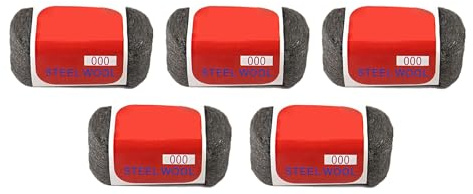 Lana De Acero Inoxidable Longitud 3m/10ft 5Pz Reduce Daños a Los Artículos para Muebles Automóvil Artesanía Piedra Vidrio Metal Pulido y Lijado-000#