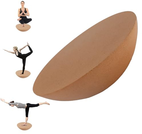 Balance Board Kork Halbkugel, Trainingshalbkugel Kork Halbkugel, Balance Trainer Ø30 cm aus Naturkork, Passend für jedes Balance Board für Balance Kinder & Erwachsene
