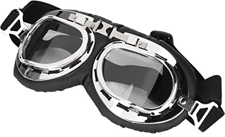 HUSHUI Hundglasögon, Linsdesign med Stor Yta Vikbar Ram med Justerbar Elastisk Rem för Medelstora Hundar Promenader Simning Cykling (Transparent)