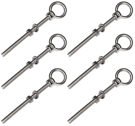 PRIOstål 642_6 öglor ringmutter rostfritt stål V4A | M10 x 100-(6 stycken)