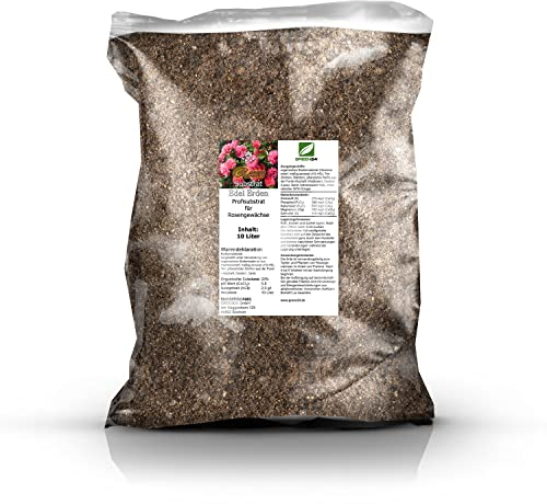 Rosenerde - Rosen-Substrat - 10 Ltr. Profi Linie Substrate - Erde für Rosengewächse, Rosensträucher, Edelrosen, Zierrosen, Kletterrosen, Zwergrosen in Kübel und Freiland