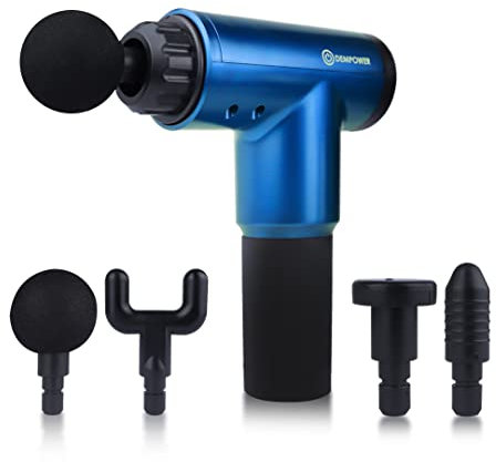 DEMPOWER Muscle Massage Gun, 6 Speed Cordless Handheld Deep Tissue Neck Back and Muscle Massage Gun, Super Quiet Rechargeable Device, Massage Gun for Cellulite, Leg Muscle Aches, Gift (Blue)