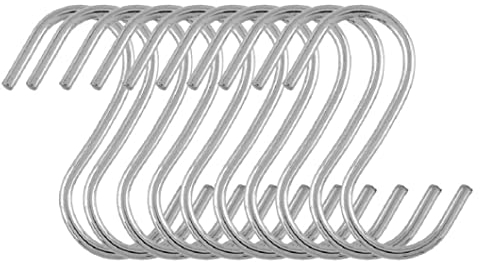 NIDONE Ganci a S Ganci resistenti da 5 cm a forma di S in metallo per cucina, bagno, ufficio Accessori hardware multifunzionali 10 pz/confezione