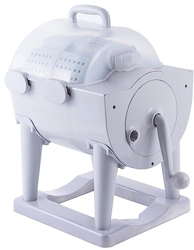Handkurbel-Waschmaschine, Geschwindigkeit bis zu 400 Umdrehungen pro Minute, waschbar bis zu zwei Kilogramm, abnehmbar zum Reinigen, schnelle Dehydrierung, für Wohnheim, Wohnung, Camping