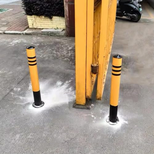 Parkplatzsperre 2er-Pack Sicherheitsabsperrpfosten aus Beton, Abnehmbare Parkpoller für Einfahrt/Einfahrt/Park, Verriegeln Sie Die Barrikadenstangen Der Zugangskontrolle ( Color : W x H , Size : 11.4