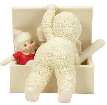 Department 56 Snowbabies Christmas Jubilee Looking Through Santa's Toy Chest Figurine, 3.03 Inch, Multicolor