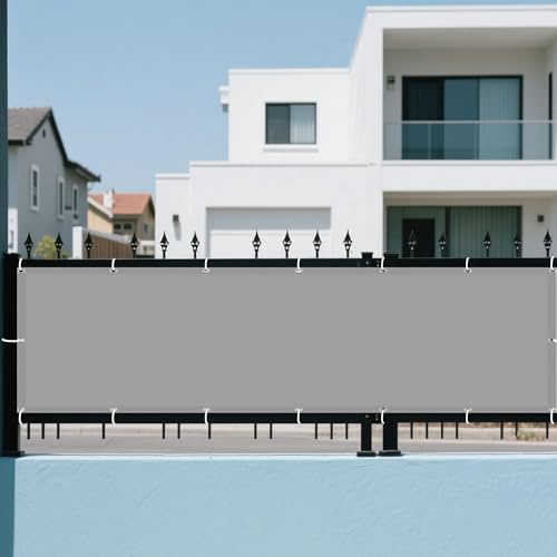 Tenda da Sole per Esterno a Caduta 250 x 300 cm Protezione UV 98% Impermeabile Rete Termica Protezione Solare e Uv, Antistrappo per Terrazza Giardino Balcone Campeggio, Grigio Chiaro