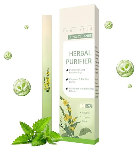 Pluma difusora de hierbas, purificador pulmonar, mullein hierbas limpiador pulmonar, lápices limpiadores de hierbas, inhalador de mullein para la limpieza de pulmones, mejora y refresco del aire bucal