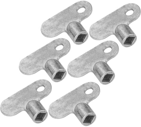 BAZEITFLOW 6 piezas Llaves de Purga Cuadradas Zinc Aleación para Válvulas Radiador y Aire Multifuncionales Resistentes y Portátiles