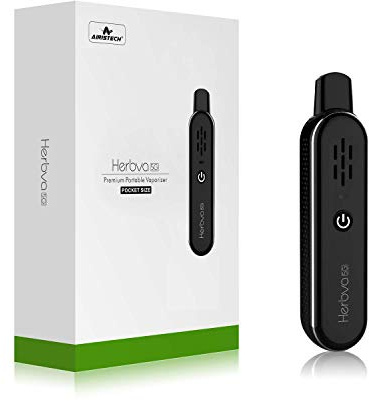 5G Dry Herb Vaporizer for Aromatherapy Herbs, Herbal Vaporizer with 360° Heating Structure Ceramic Chamber, 3 Temps Setting,2 Optional Mouthpieces Vaporisers(No Liquid No Nicotine) (Black)