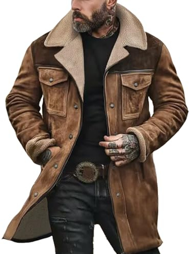 Generisch Winddicht Warm Gefüttert Outdoorjacke Herren Lange Slim Fit Wollmantel Warme Einreiher Wintermantel Business Trenchcoat Übergangsmantel
