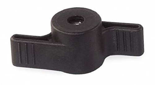 2 pezzi Ali griff. con dado montato e coperchio. D = 48 mm. M8 Nero.