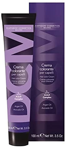 Crema Colorante per Capelli - 6.80 Biondo Scuro Violetto Intenso - 100 ml - DCM Diapason Cosmetics